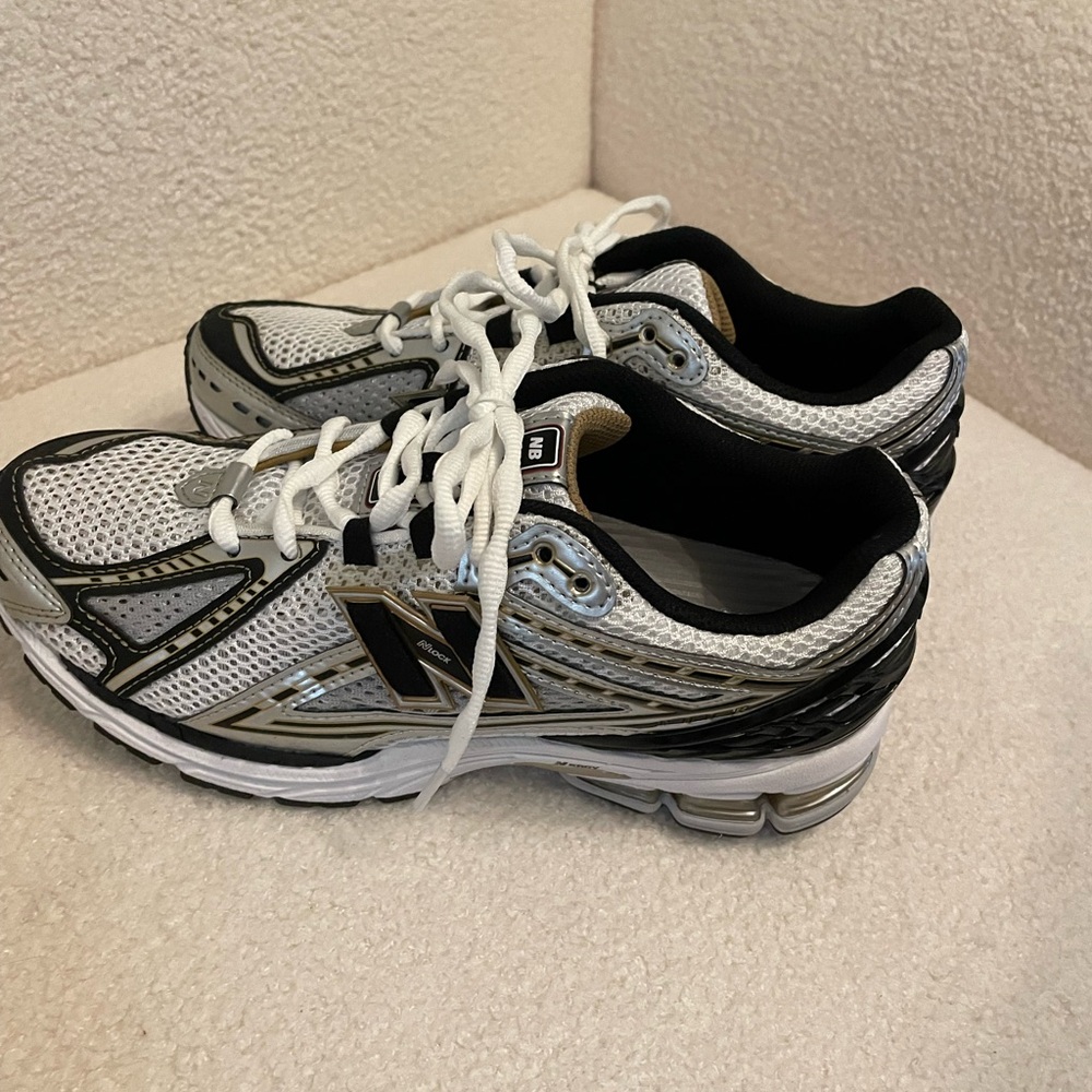White Gold New Balance Sneakers